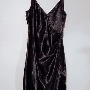 BCBGeneration Shimmering Black Midi Dress